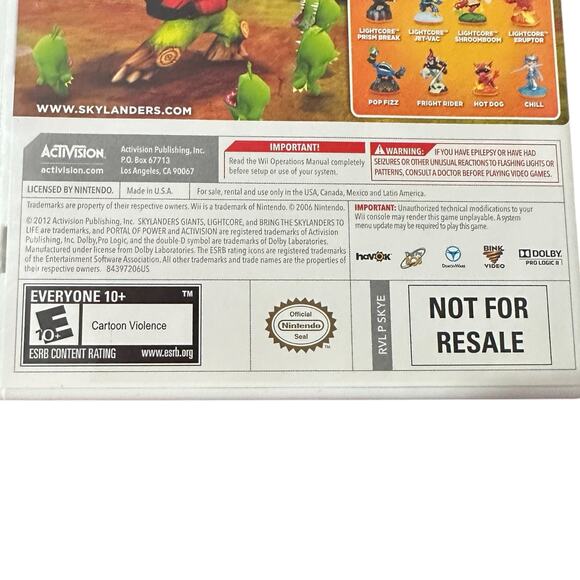 Skylanders: Giants (Nintendo Wii U, 2012) Untested - Picture 4 of 10